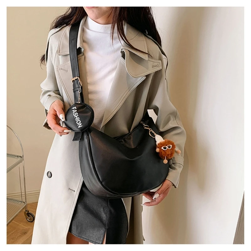 New Women\'s PU Leather Retro Shoulder Bag High-quality Dumpling Underarm Bag Large Capacity Trend Shoulder Bags