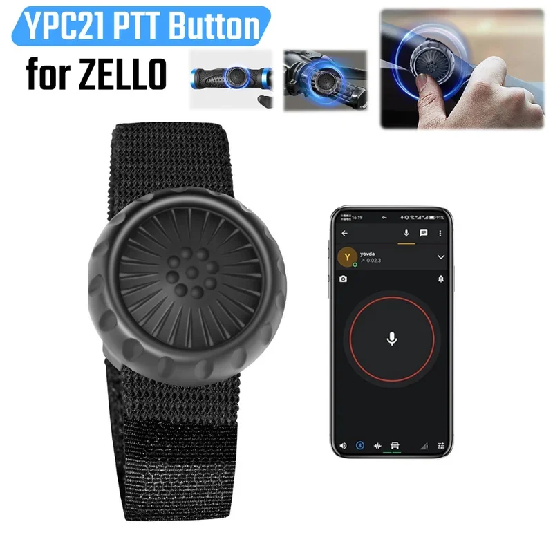 

ZELLO Wireless Microphone Speaker - Compatible Wireless PTT Switch for Android & iOS Phones, Cars, Motorcycles (Voice Call)
