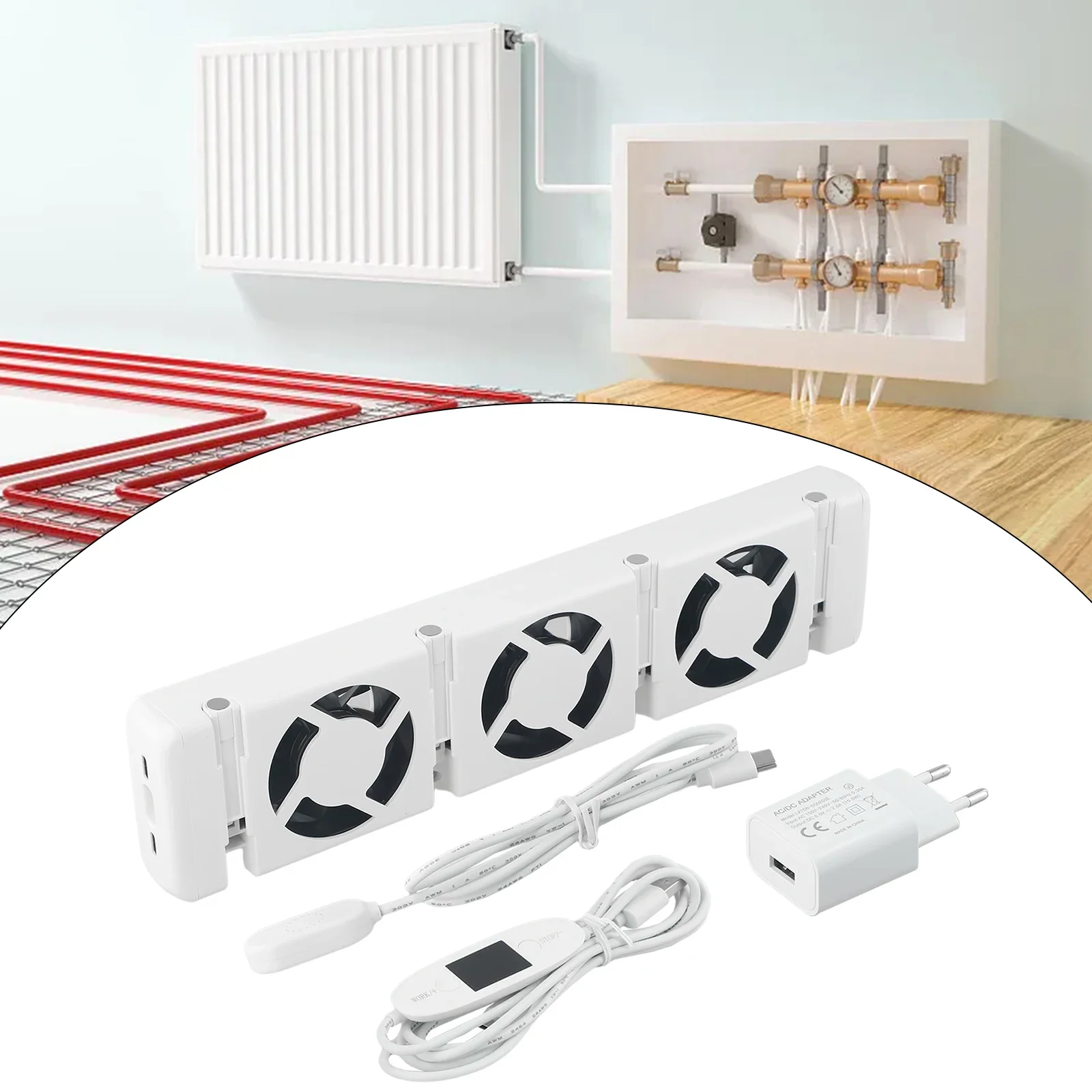 Smart Radiator Fans Booster Extension Set Ventilator Fan EU Standard 5V Home Radiator Magnetic Smart Cooling-Fan Fireplace Fan