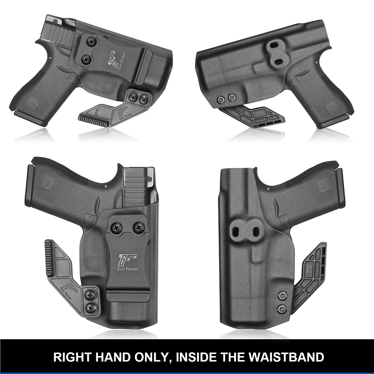 Pistole holsters hodí pro glock 43/43X skrytý nést IWB kydex pistole pytle s pás klip a dráp ne- pro G43X MOS ihned a die linke