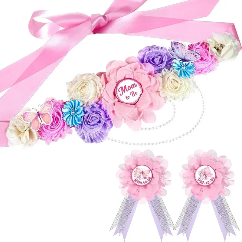 

Цветочный пояс-Baby Shower Mom to Be Daddy to Be Corsage Pin- Пояс для платья для беременных Реквизит для фотосессии ح Пояс Cinturón Ceinture