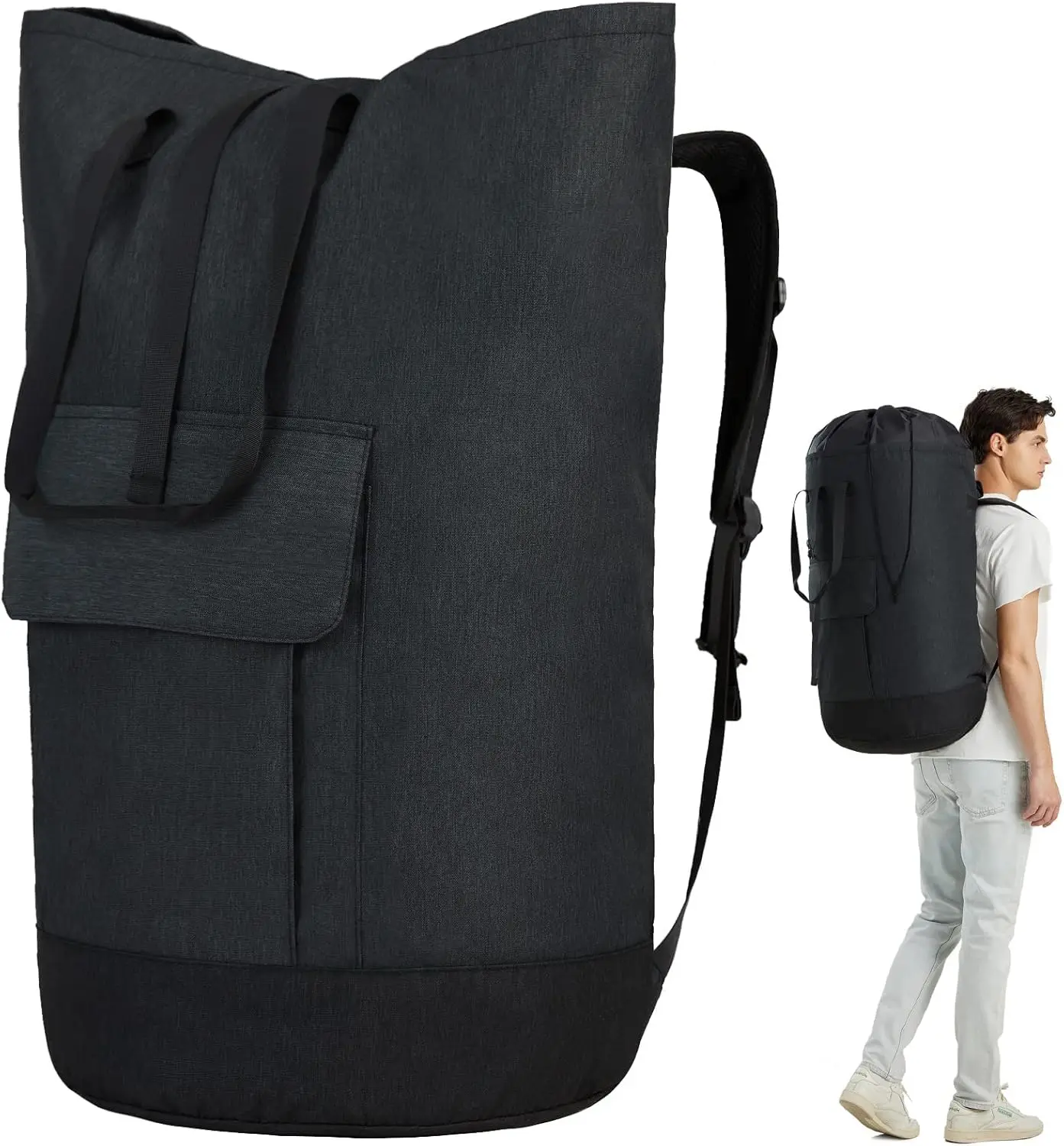 

Laundry Backpack Bag 115L, Heavy Duty Laundry Bags with Shoulder Straps, Dirty Clothes Bag for College Dorm Essentials, Hamper B