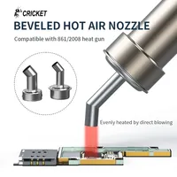 CRICKET Angle Hot Air Nozzle Compatible with Quick 861 2008 850 Series Heat Gun 4 5 6 8 10 12 mm Direct blow Nozzle Even Heating