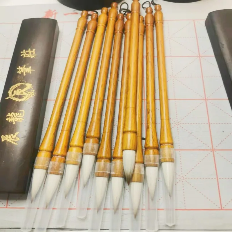 Pincel chino con trazo de pincel, Tian Kai Ou Kai Zhao Kai, mango de madera maciza con trazo de pincel, buena agudeza y gran elasticidad