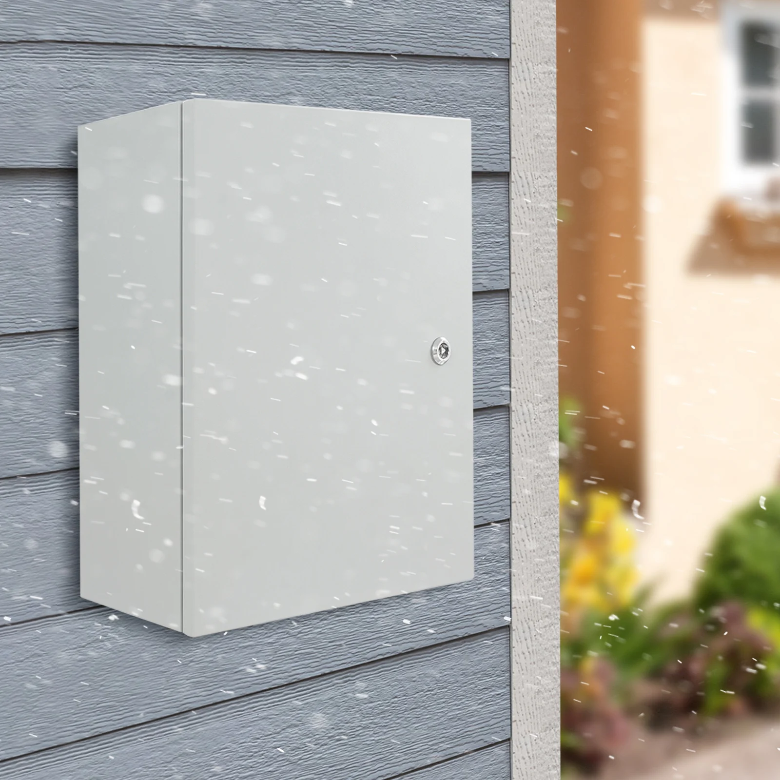 Outdoor Electrical Box, Electrical Box, with a Security Lock Featuring Two Keys Outdoor Electrical Box Equipped with Foam Sealing Strips and a Closed Structure
