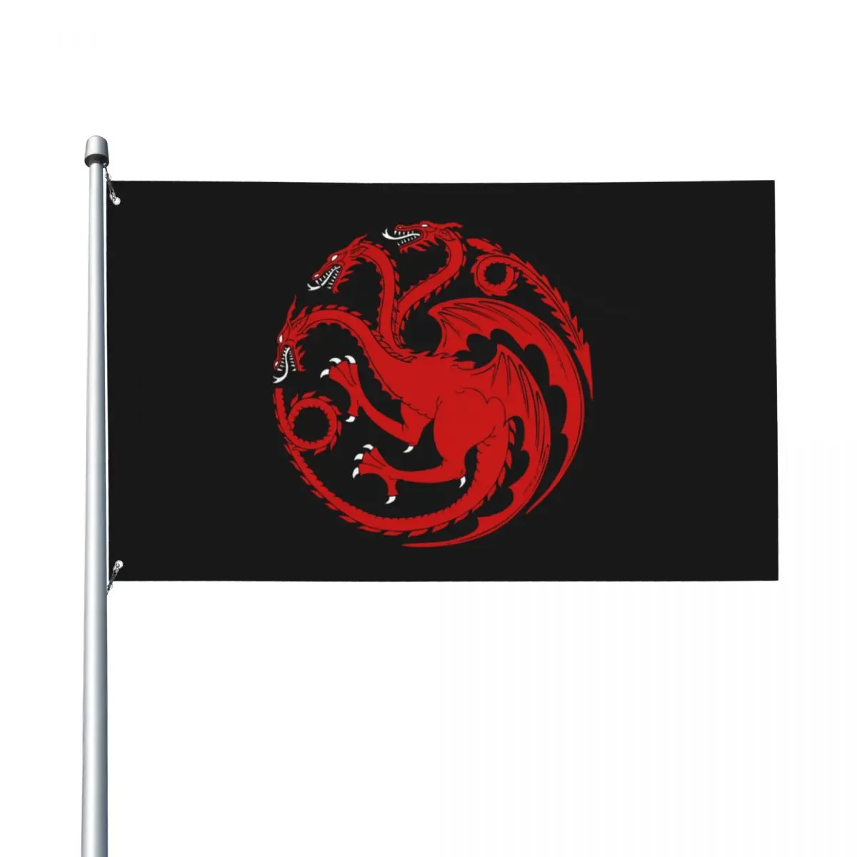 90X150cm spanduk Rumah Targaryen bendera Dragonstone 3x5ft spanduk kustom luar ruangan