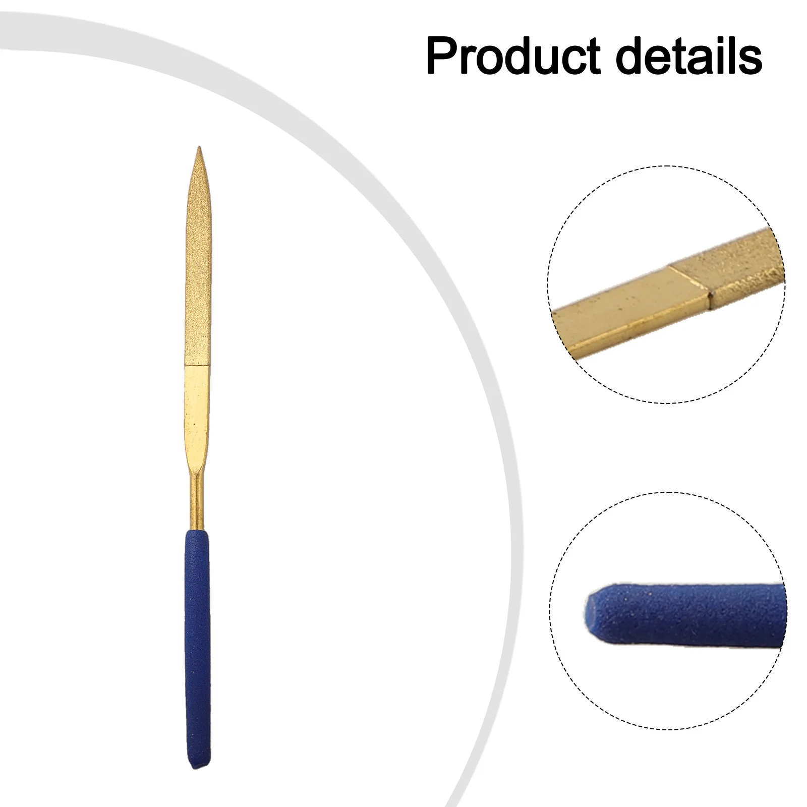 10 Piece Diamond File Set Rock Files Jewelers Tools Diamond Carving Files Filing Various Materials Gold-colored Titanium-plated