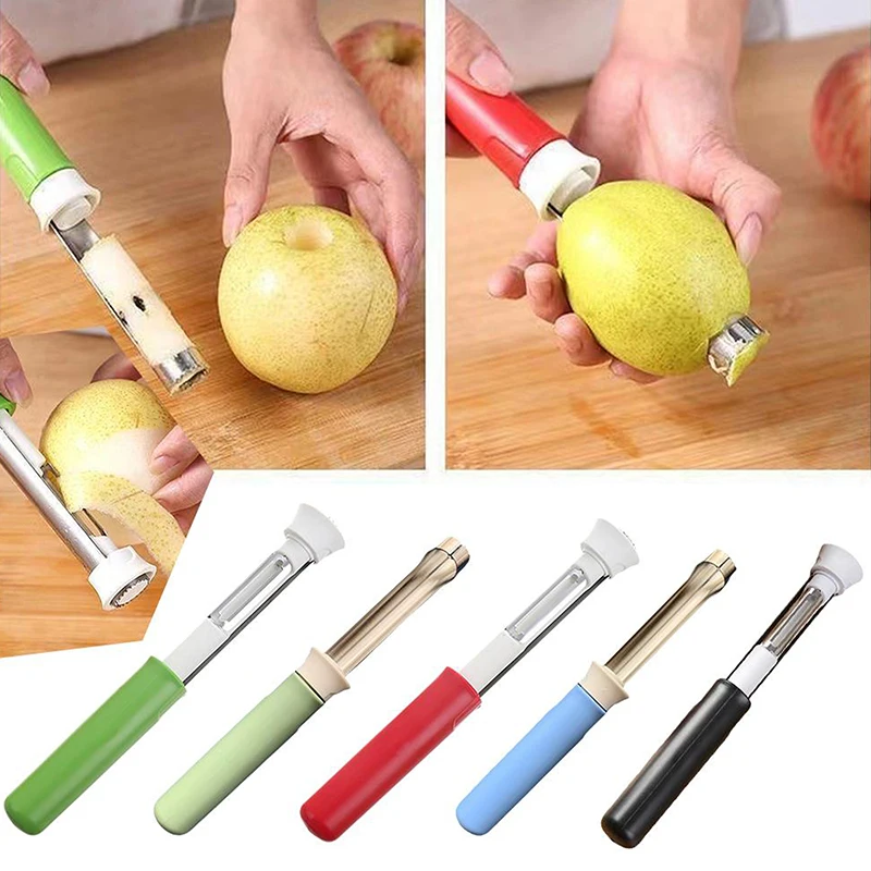 

2 In 1 Fruit Corer Telescopic Stainless Steel Core Removal Tool Apple Coring Tool Apple Seed Remover Kitchen Gadgets Tool
