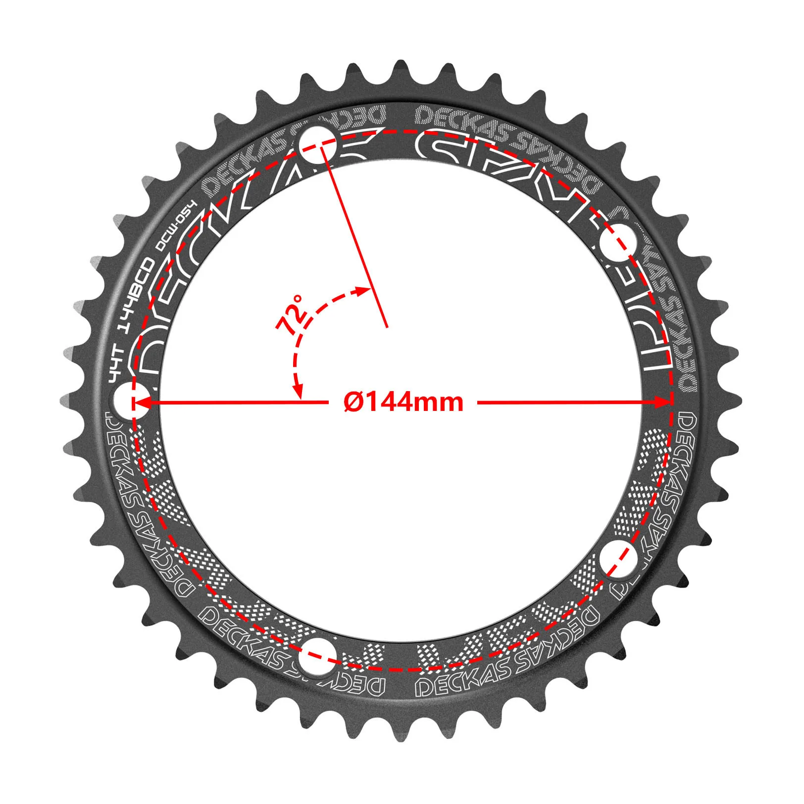 DECKAS 144BCD 44T-58T Teeth Special Single Speed Wheel Chainwheel for TMB Bike Fixed Gear Round Chainring Track Bicycle Parts