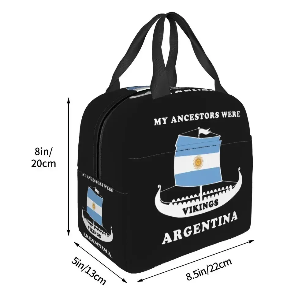 Argentina Flag Lunch Bag For Women Portable Thermal Insulated Argentine Football Gift Lunch Box Picnic Multifunction Food Tote