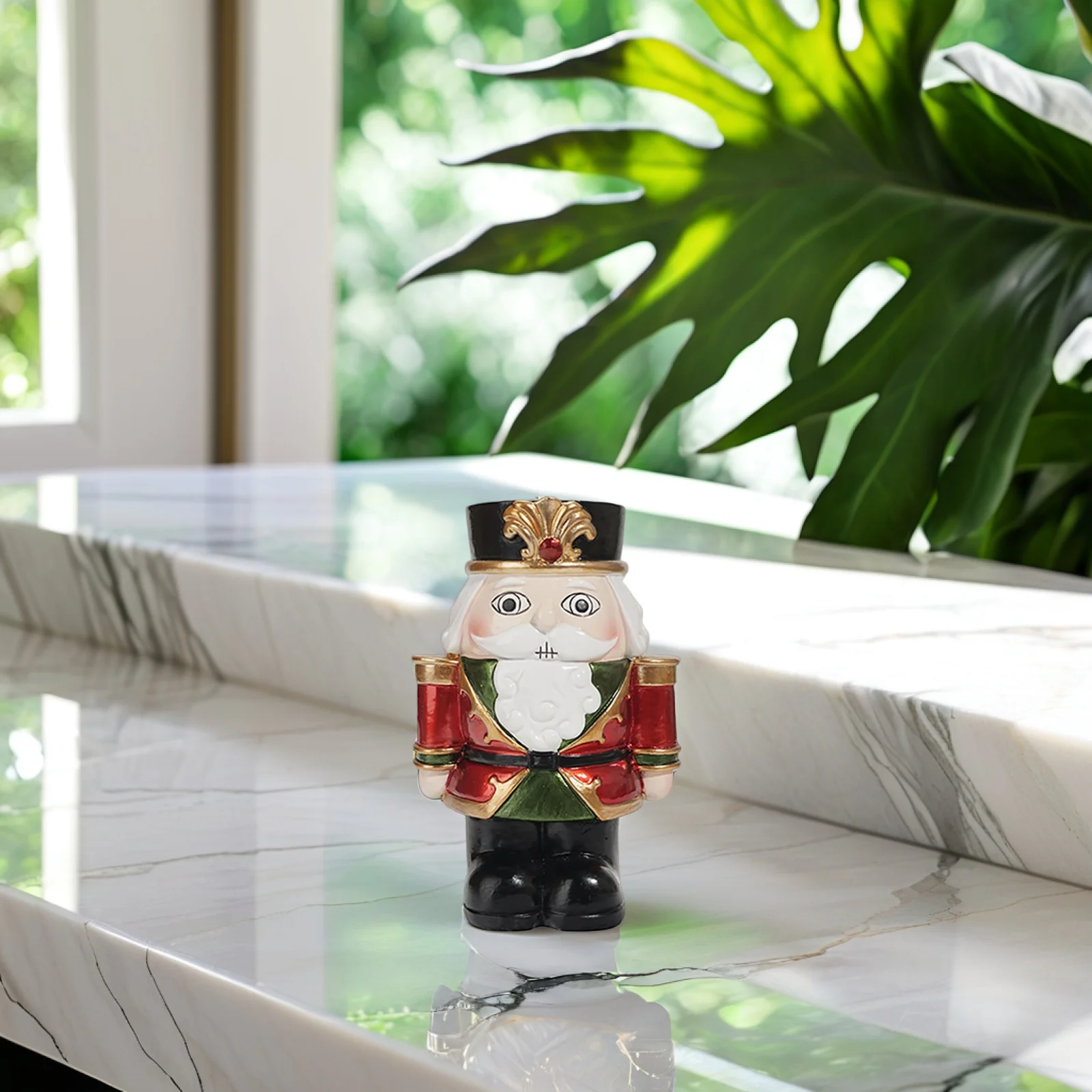 

Nutcracker Decoration Novelty Christmas Holder Candlestick Ornaments Holders Tealight Decorative Stand