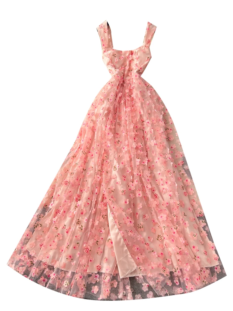 Ele Ladylike Off-oulder Floral Embroidery Dr Women's High Waist A-Line Skirt Sle Summer Faion French Sle