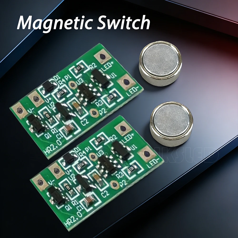 Sensor Magnético de Contato Normalmente Fechado (NF) para Sistema de Alarme de Segurança DIY/Luz de Leitura, Iluminação LED para Caixa de Presente 5V