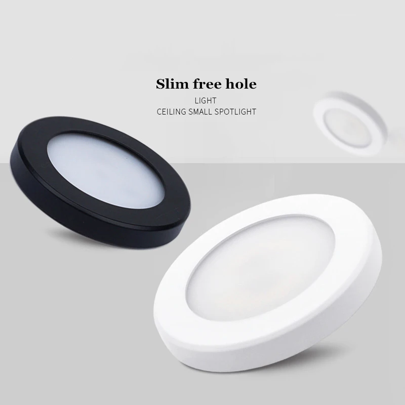 LED Downlight Mini montowany powierzchniowo 220V 240V 5W 7W Okrągłe światło punktowe Ultra cienkie oświetlenie wewnętrzne Domowa lampa kuchenna do szafki