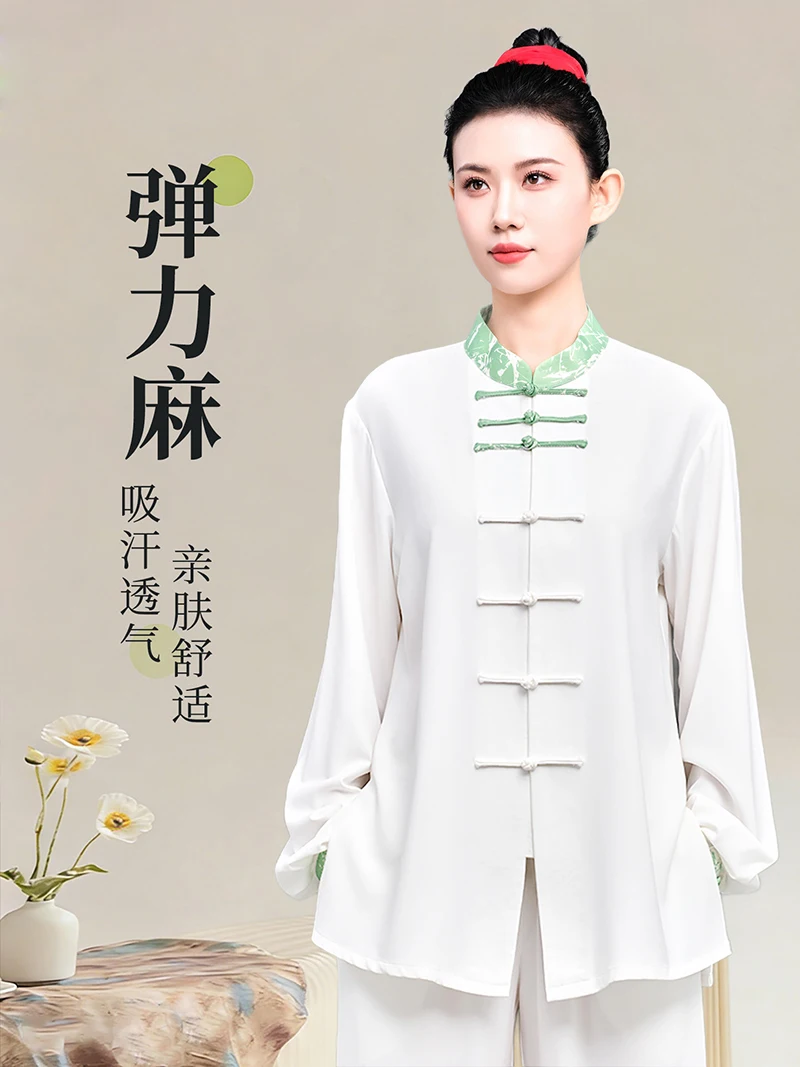 Women's & Men's New High-end Premium Linen Tai Chi Uniform - Professional Performance for Ba Duan Jin Practice & Daily Wear