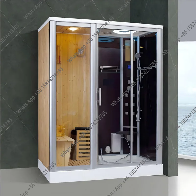 1700Mm household sweat room dry and wet steam room sauna shower  integrated dual-purpose multi-functional steam room bath