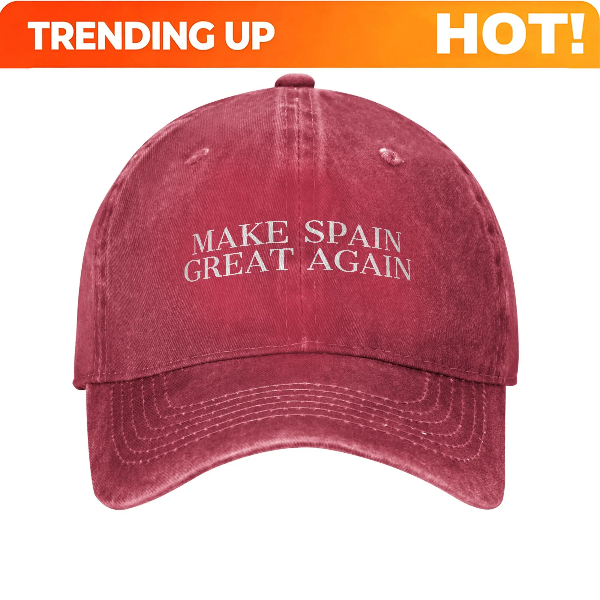 Custom Make Spain Great Again Print Cap For Unisex Cotton Trucker Hat Lerisure Wear Baseball Cap Adjustable