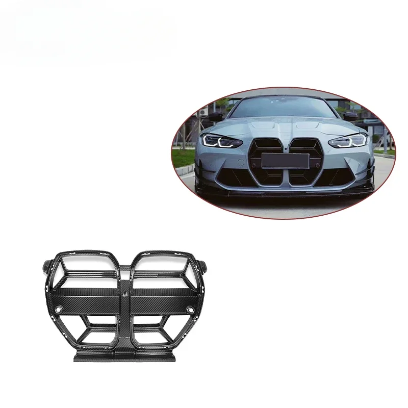 Carbon Fiber CSL style Car Grill For BMW M3 M4 G80 G82 2020-2022 Car Air Intake Grille Front Bumper G80 M3 Grill