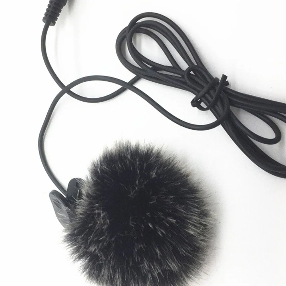 2pcs Lavalier Microphone Windscreen Furry Anti- Lapel Mic Clear Sound Recording Acoustically Transparent