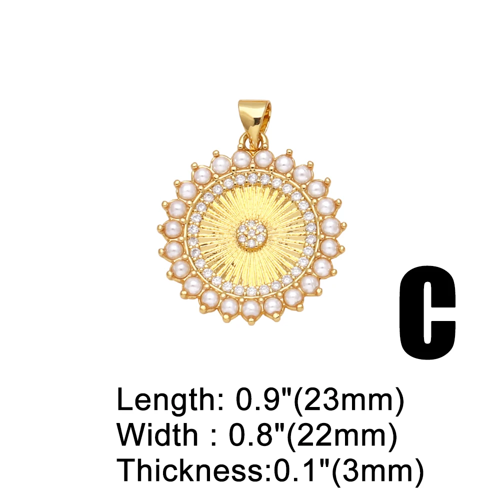 OCESRIO Fashion Big White Crystal Cross Pendant for Necklaces Copper Gold Plated San Benito Sun Jewelry Making Supplies pdtb632