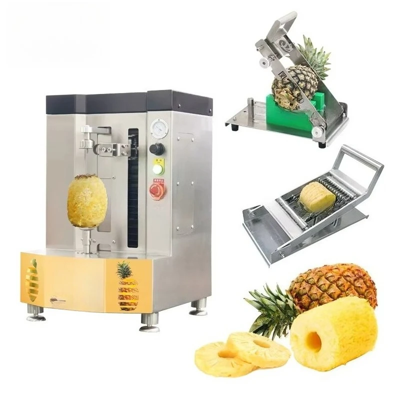 Commercial Pineapple Processing Line Pineapple Peeling and Ring Cutting Processing Machines