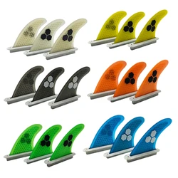S Surfboard Fins Tri Fins Set UPSURF FUTURE Fins Single Tabs Base Honeycomb Fiberglass Performance Thruster 3 Fins Quilhas Surf