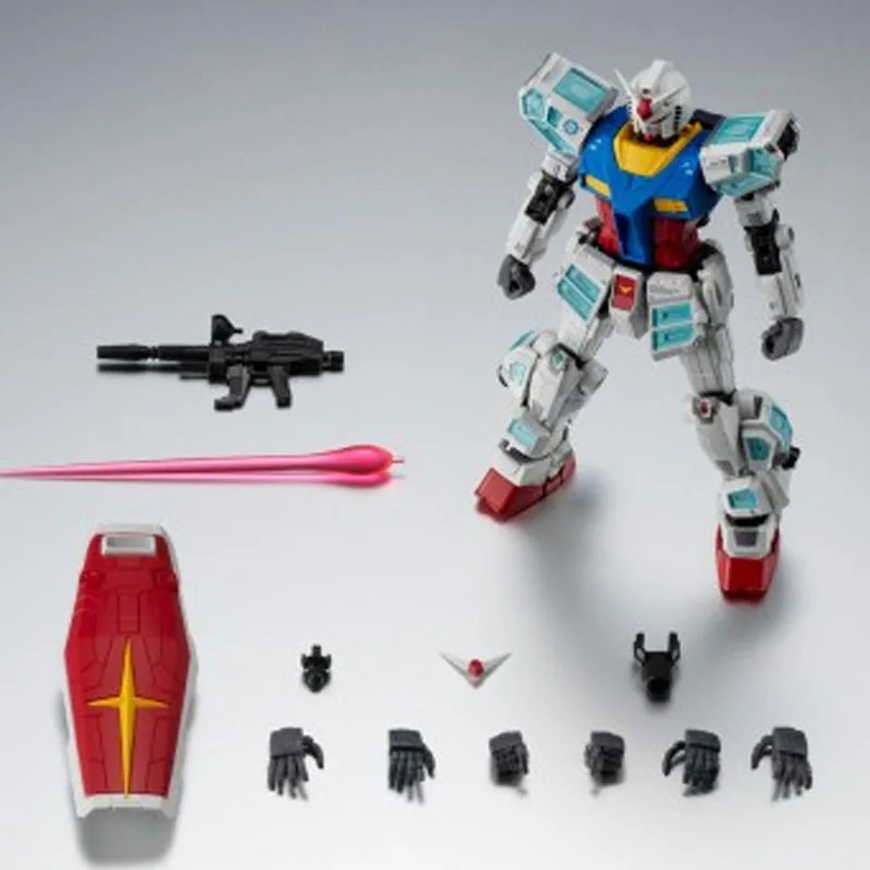 بانداي حقيقية روبوت الأرواح أنيمي الشكل RX-78F00/E جاندام ألعاب شخصيات الحركة لصبي أطفال هدية تحصيل نموذج الحلي