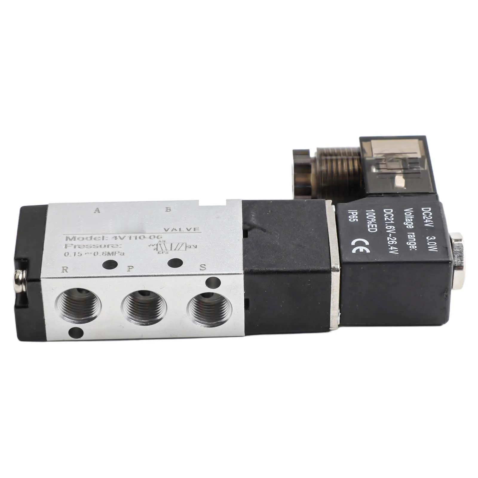 تحكم فعال وسلس مع 4V11006 5 طريقة 2 موقف PT18 بوصة تيار مستمر 24 فولت صمام هواء الملف اللولبي الكهربائي الهوائي #2