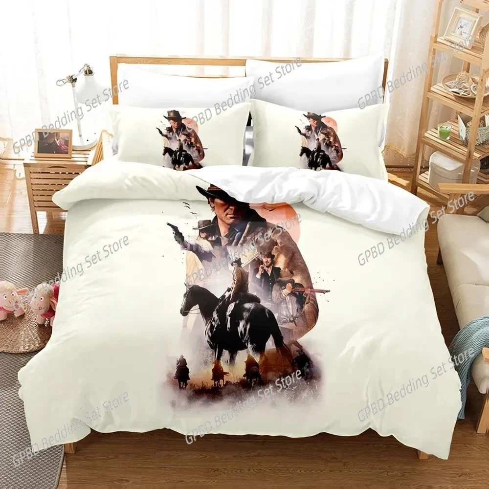 

Game Red Dead Redemption Bedding Set 3D Printed Suitable for Bedroom Duvet Cover Set With Pillowcases Kids Home Textile