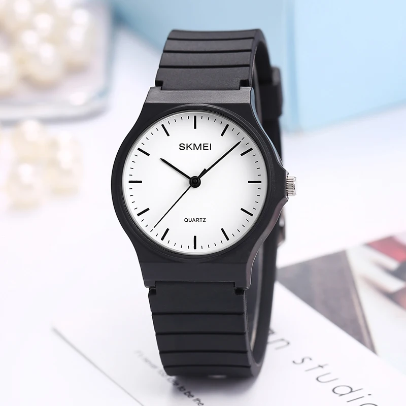 SKMEI 1419 Quartz Wristwatch Student Simple Fashion Watch 3Bar Waterproof Casual Clock Timer Number & Numberless Needle Display