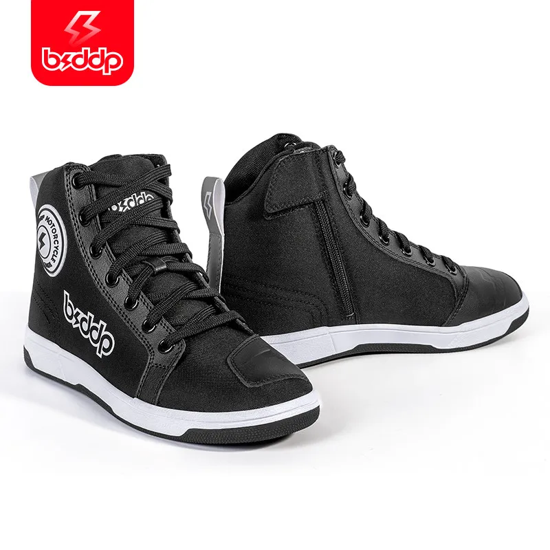 BSDDP Men's Motorcycle Riding Boots Anti Fall Off Road Rally Racing Touring Track Botas para Moto Non Slip Wear Resistant Sturdy