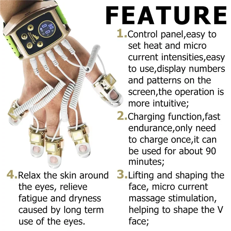 

BAAM-Golden Finger Beauty Machine Face Lifting Body Massager Gravitational Diamond Finger Face Lifting And Firming Health