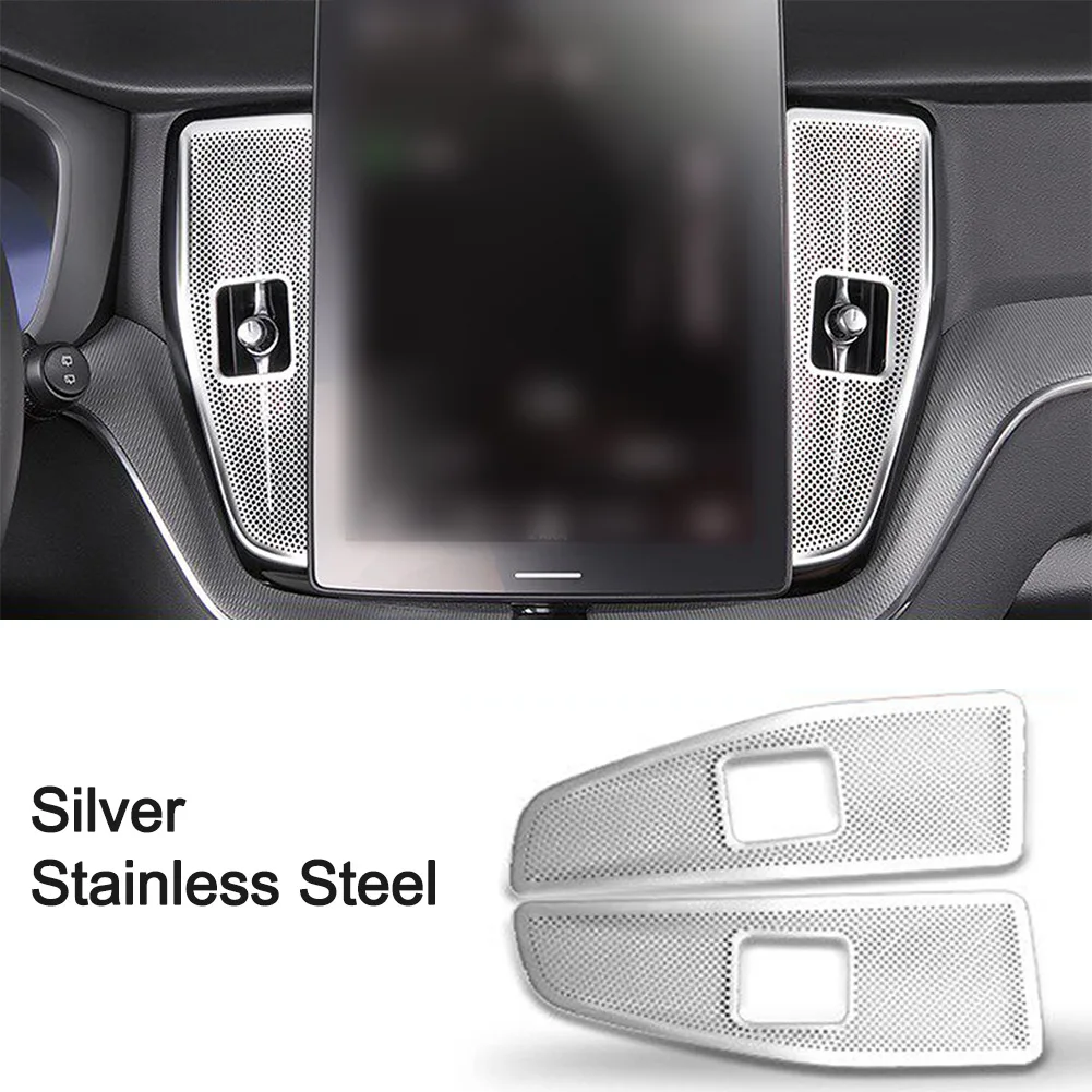 Center Console Side AC Vent Dust Cover Trim Engineered for Volvo For XC60 Production Years 2018 2026 Stainless Steel Build