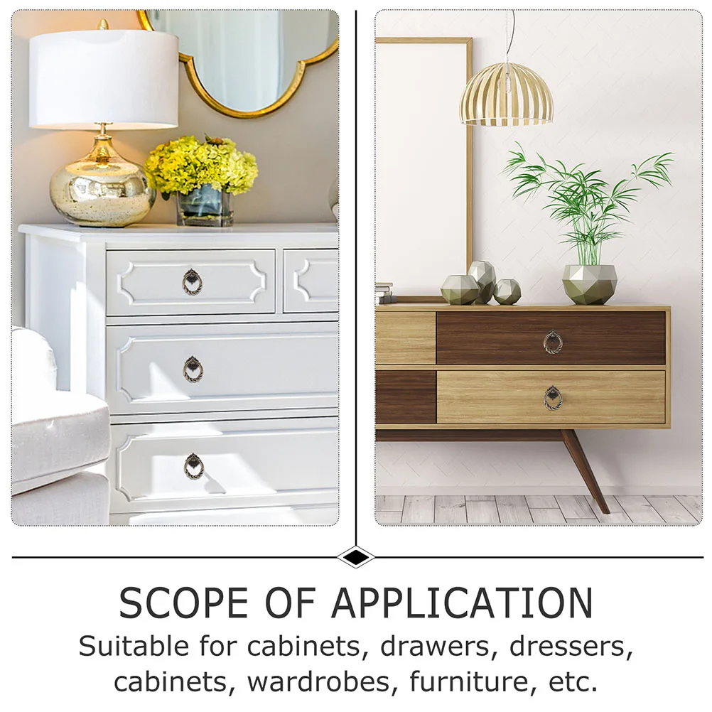 

8pcs Cabinet Mini Knobs Metal Pull Handles For Kitchen Bathroom Drawer Pulls Vintage Style Replacement Hardware