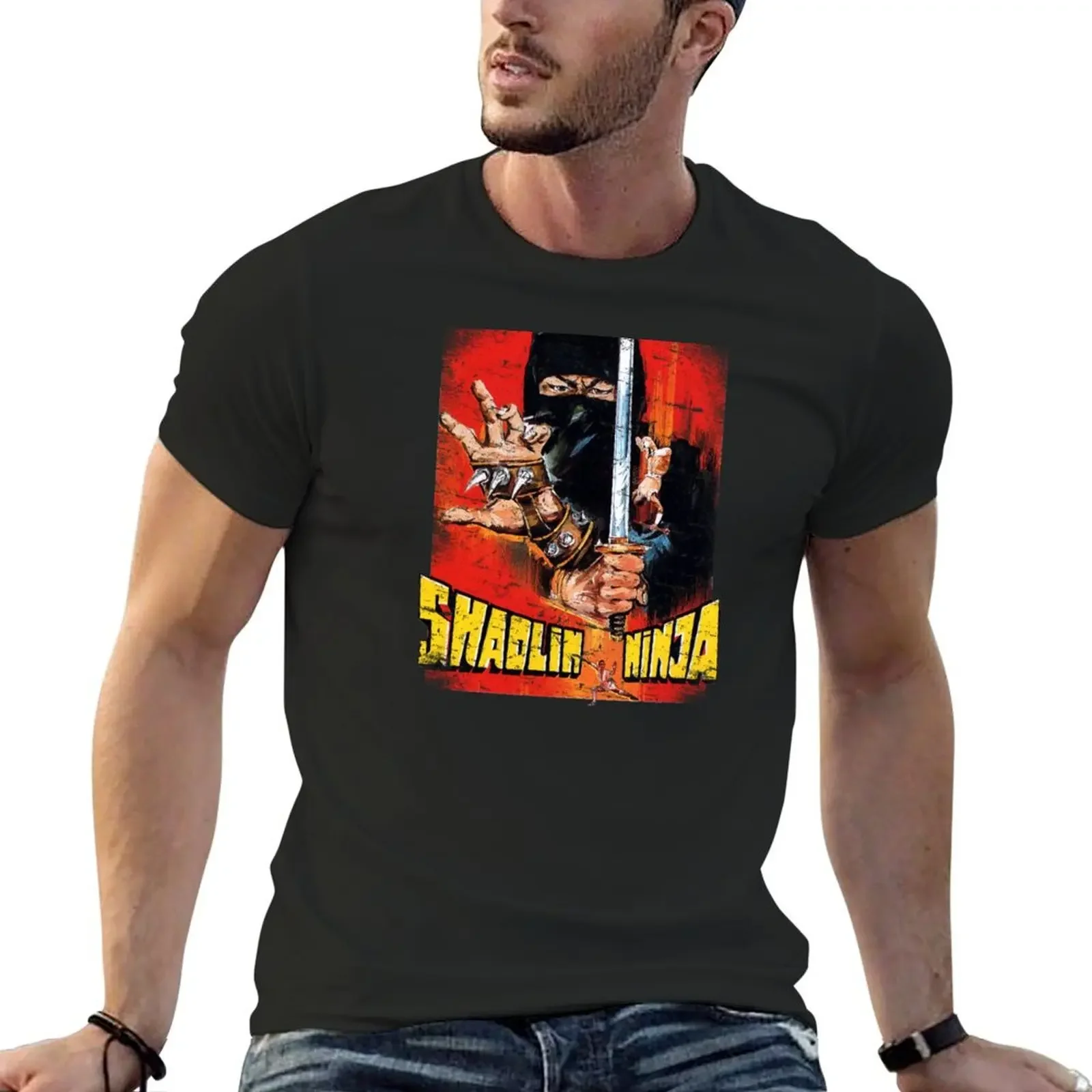 

Shaolin Ninja Martial Arts Vintage movie kung fu gift T-Shirt basketball graphic tees street wear designer t shirt men