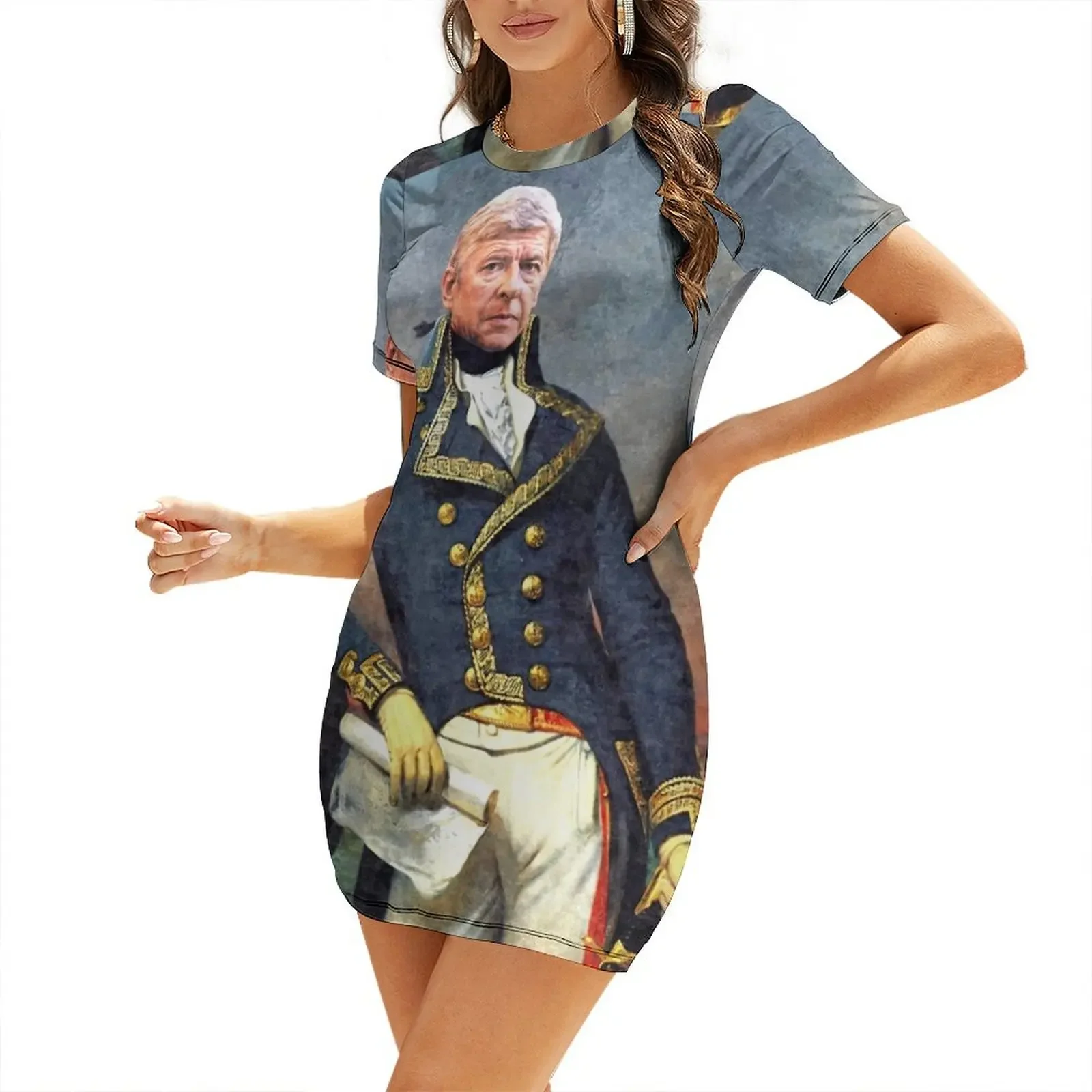 Vestido de manga curta Marshal Arsene Wenger, vestido elegante para convidadas de casamento, vestido luxuoso para baile de formatura
