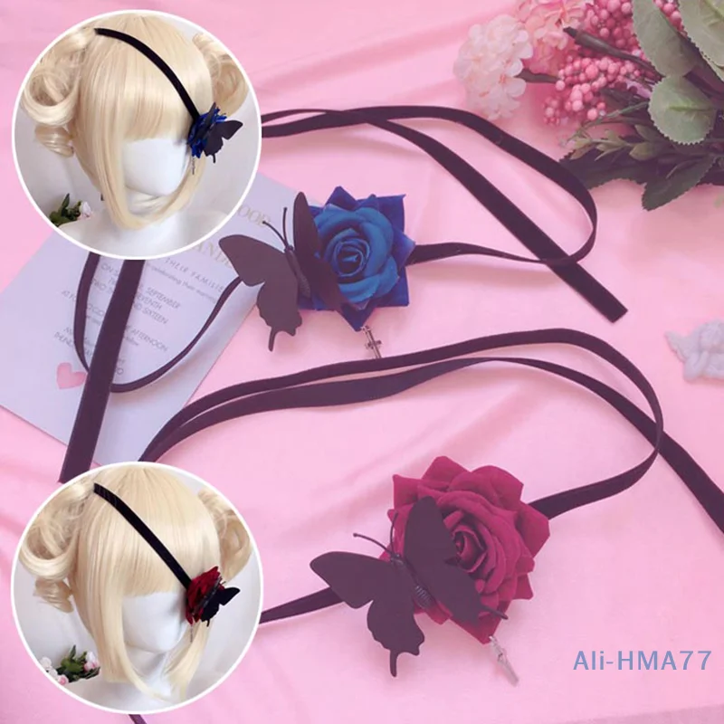 Gothic Lolita Rose Eye Patch Mask Single Butterfly Retro Party Accessories Cosplay Accessory