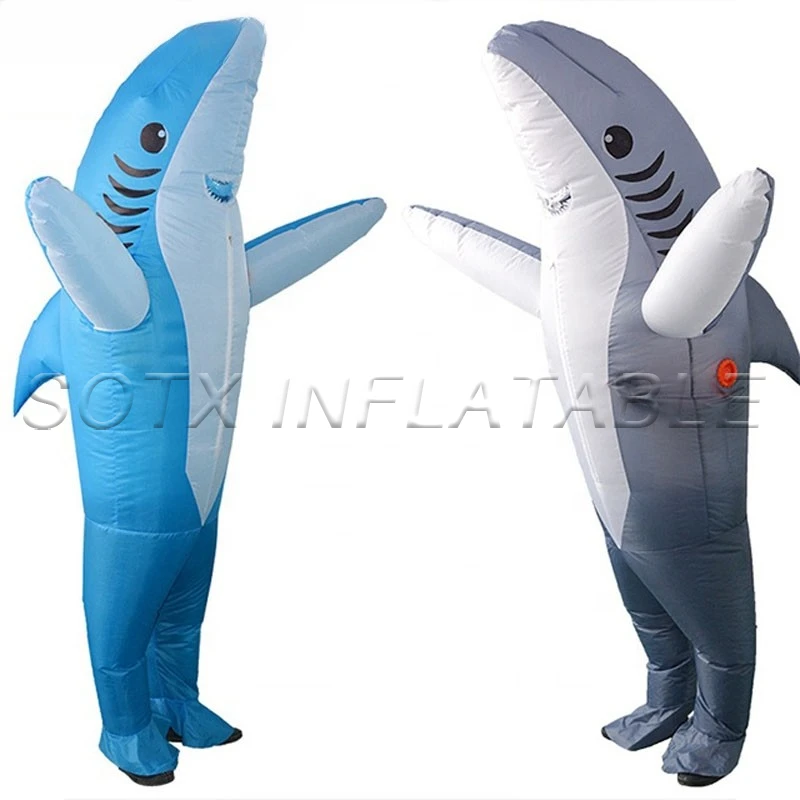 stage cosplay Custom funny animal walking mascot inflatable shark costume for halloween party