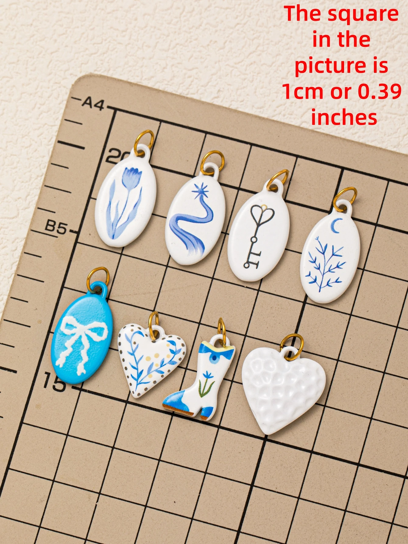 Colgantes de lazo con forma de corazón y flor, modernos y a la moda, para hacer joyas DIY