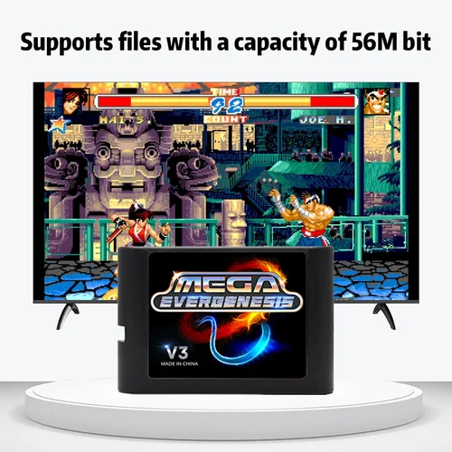 Imagen 2 del producto Para MegaDrive Genesis MD V3Pro emulador de unidad óptica MEGAKey FlashCart compatible con tarjeta de memoria de archivo 32X con tarjeta 4G TF