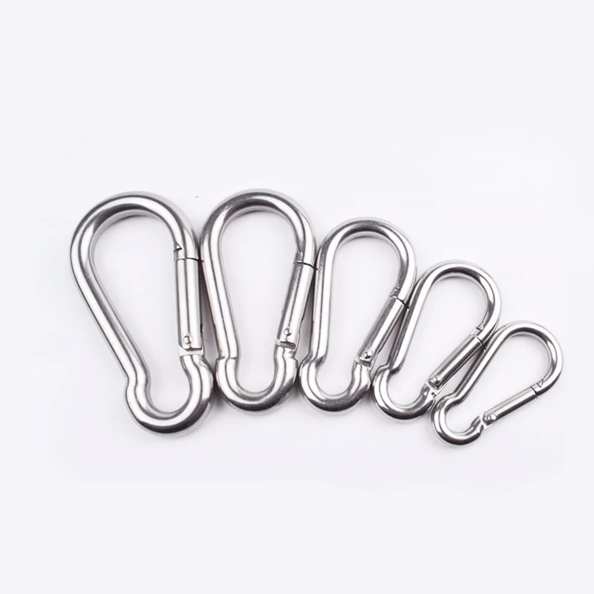 304 stainless steel mountaineering buckle Snap spring buckle Buckle Safety buckle Connection buckle gourd buckle dog chain buckl