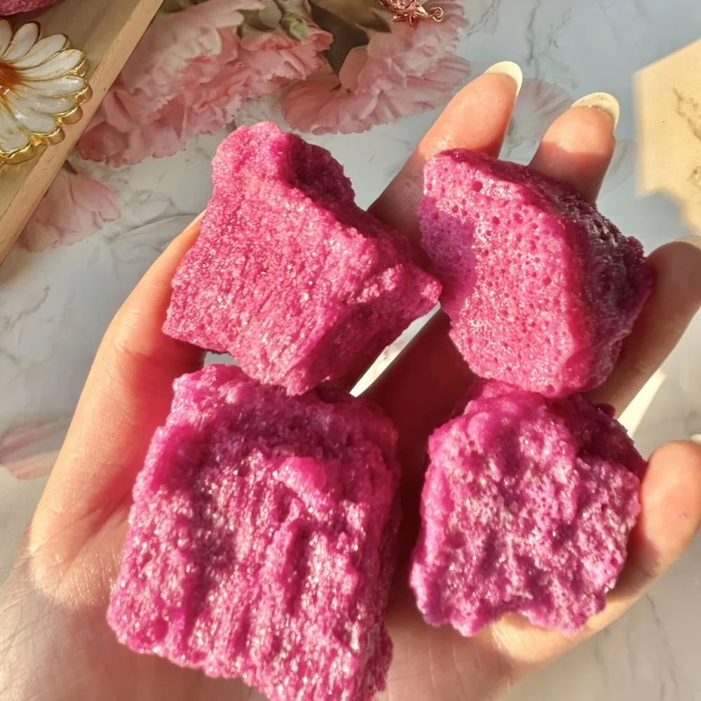 Piedras crudas naturales, corindón rojo, espécimen de cristal de rubí, piedras preciosas curativas minerales Wicca, decoración del hogar para acuario, fabricación de joyas DIY