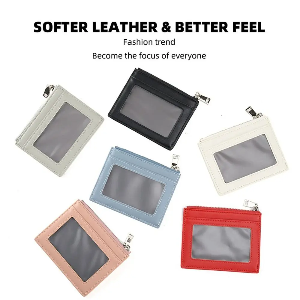 حامل بطاقات عصري رفيع للغاية، حقيبة بطاقات هوية متعددة من جلد البولي يوريثان مقاومة للماء بلون سادة للرجال والنساء #6
