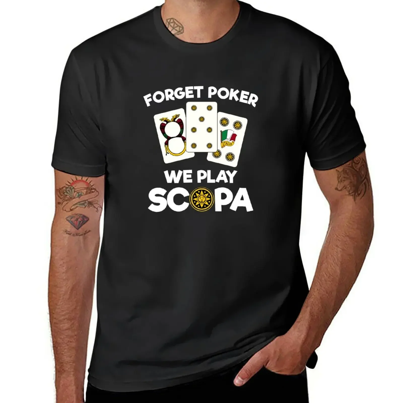 Funny Scopa Quote Italian Card Game T-Shirt vintage clothes heavyweights cute tops black t-shirts for men