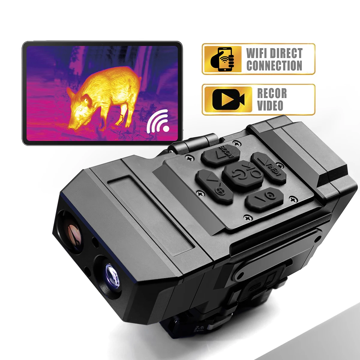 

Тепловой прицел TRV NT15 256, Wi-Fi, 2K дневного времени, PIP, видеорегистратор, термонокулярная камера