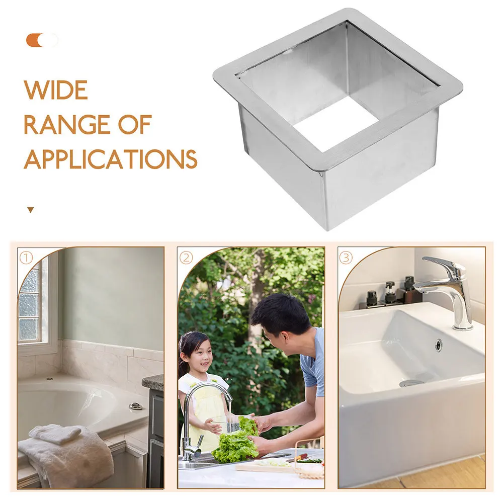 Stainless Steel Trash Chute Grommet Scratch Resistant Counter Built-in Drop-in Trash Chute Kitchen Counter
