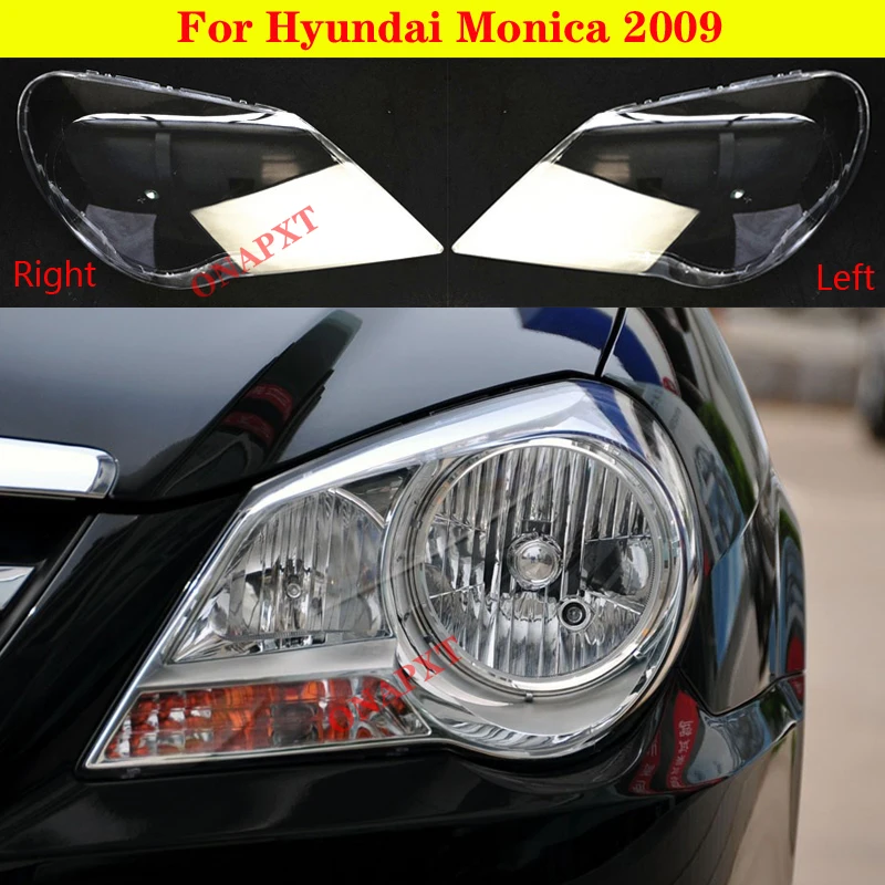 

Car Light Caps Transparent Lampshade Front Headlight Cover Glass Lens Shell Cover For Hyundai Monica 2009