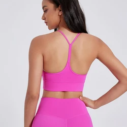 New Summer Sexy Sports Bras Women Fitness Vest Sports Top Y Back Yoga Bra Running Fitness Breathable Shockproof Yoga Bra