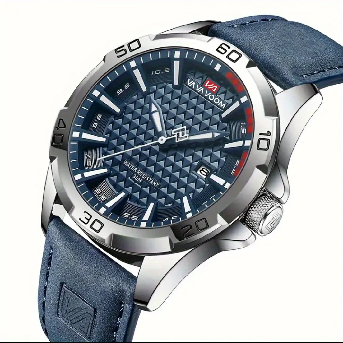 VAVA Brand Men Fashion Quartz Watches Male Leather Strap Sport Wristwatches CalendarClock Relogio Masculino