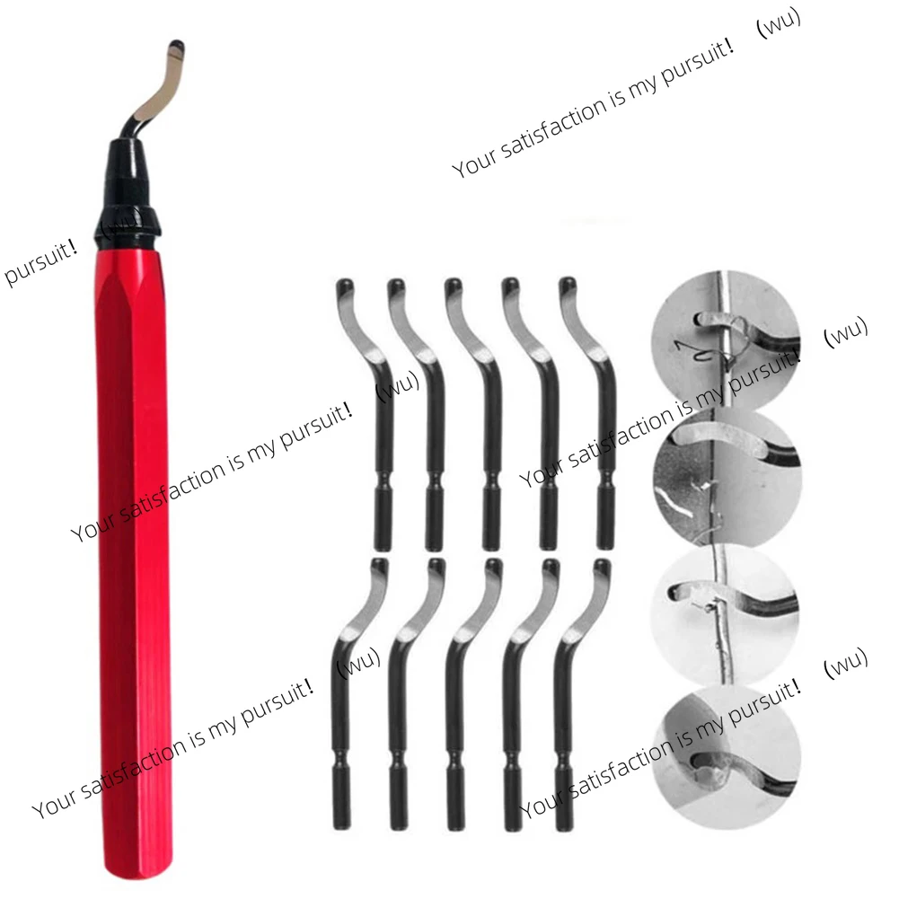 RB1000 Handle Burr Remover, Cutting Tool with 10 Rotary Deburring Blades